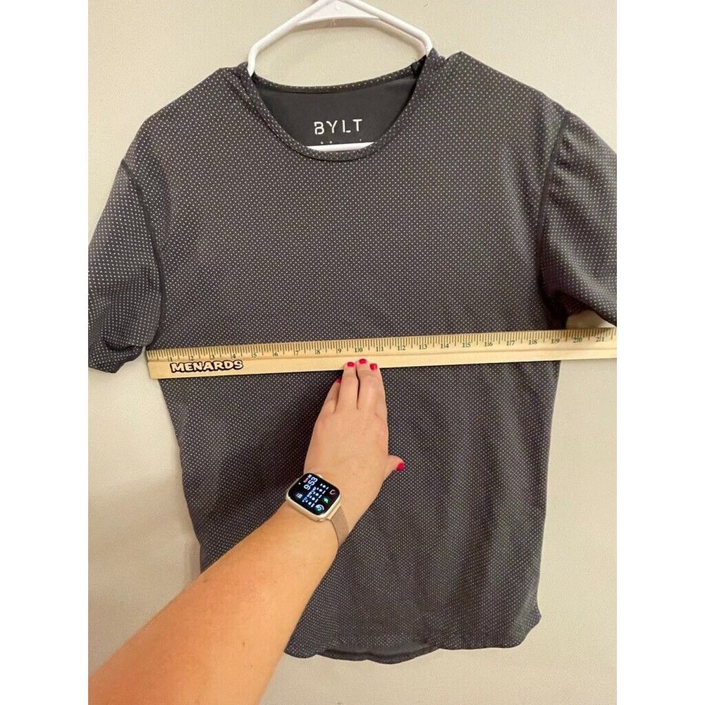 BYLT Drop Cut Lux Short Sleeve Mens Polka Dot‎ Crewneck Tee Sz M - Picture 5 of 7